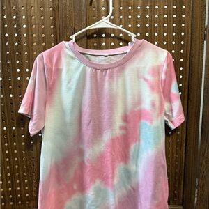 Tie-Dye T-Shirt in Pink and Blue